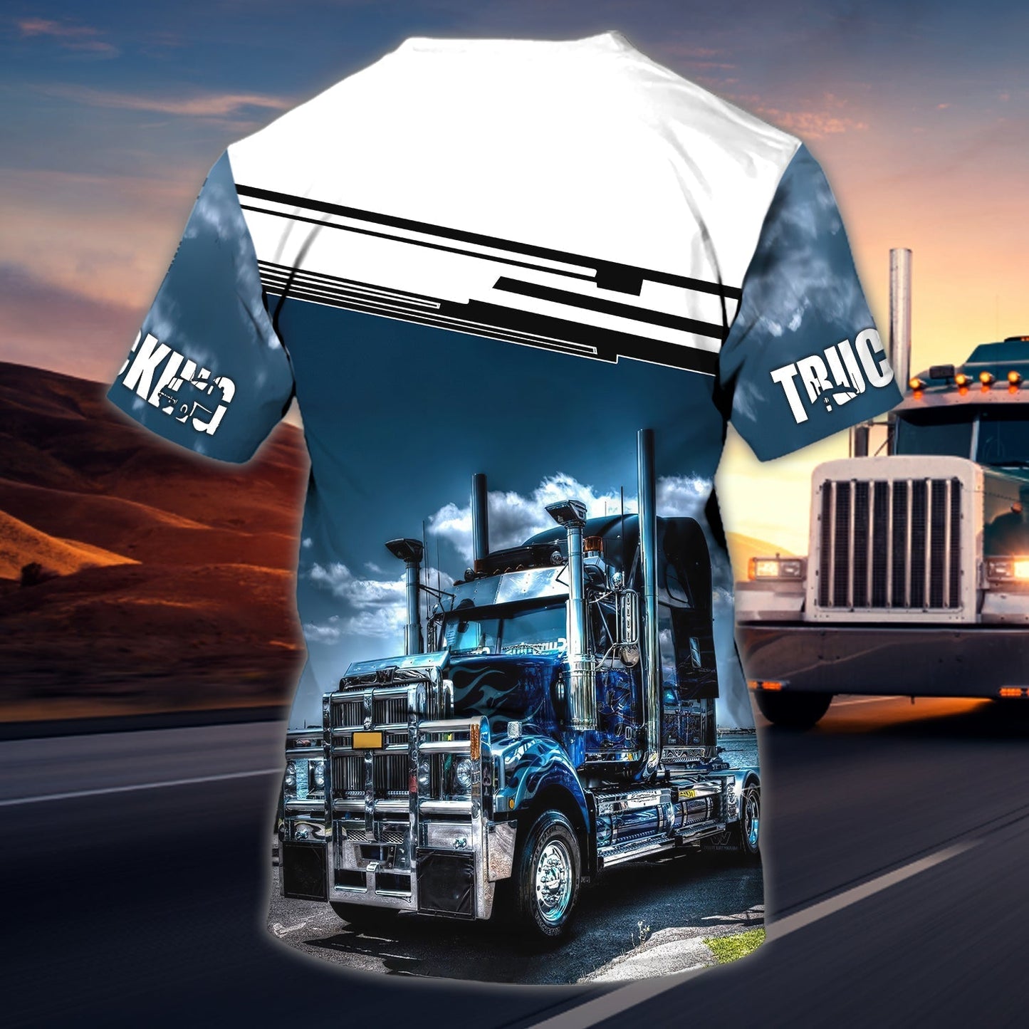 Custom 3D Trucking T Shirt Best Gift For A Trucker Sublimation Truck On Shirt TO1695