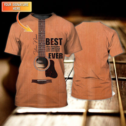 Personalized Guitar Dad 3D All Over Print Shirt, Sublimation Shirt For Dad Love Guitar TO0178