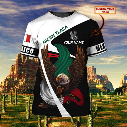 Mexico Shirt, Nican Tlaca Personalized Name 3D Mexican T Shirt TO0835