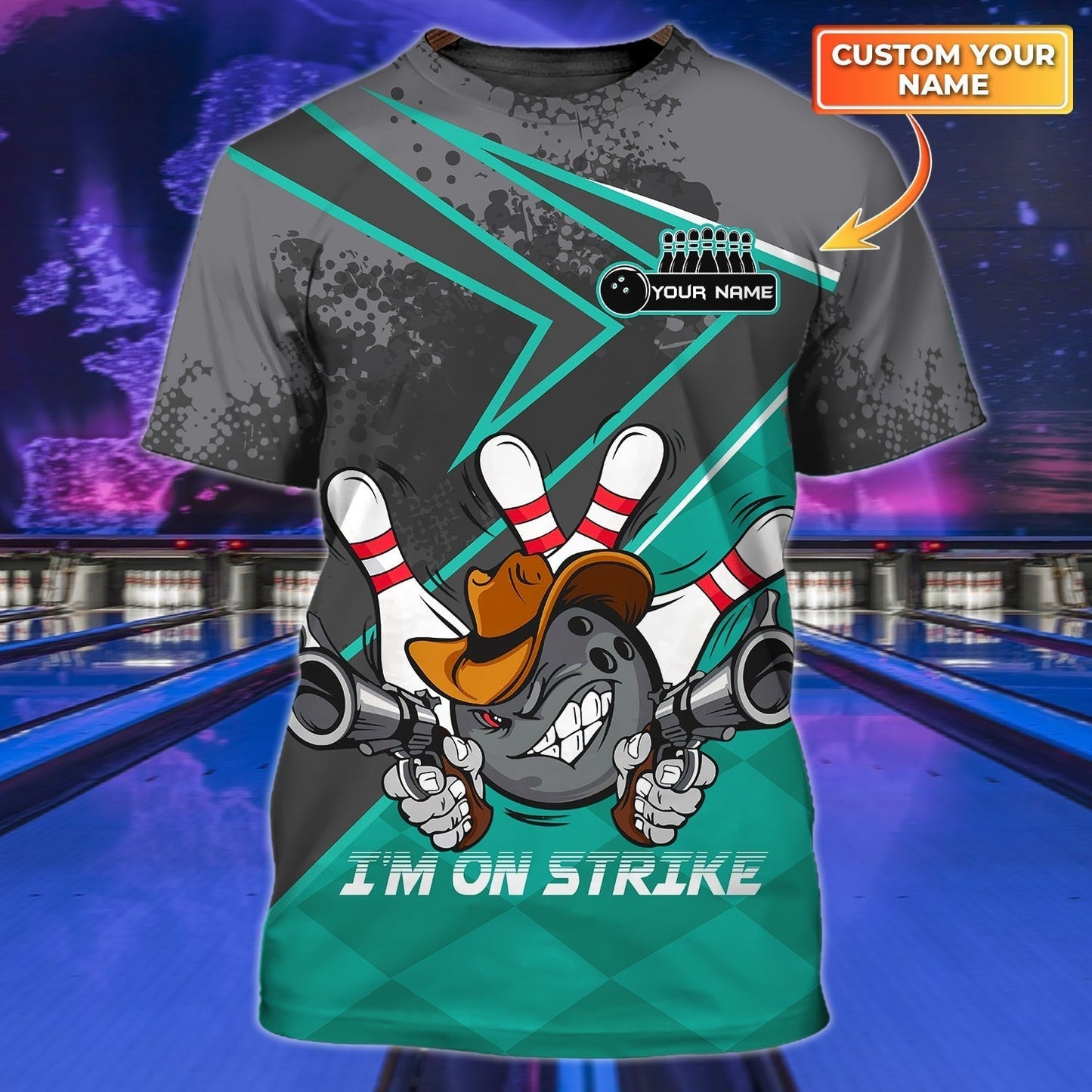 Customized 3D All Over Print Bowling Strike Shirt, I Am On Strike, Funny Bowling Shirt, Bowling T Shirt TO0753