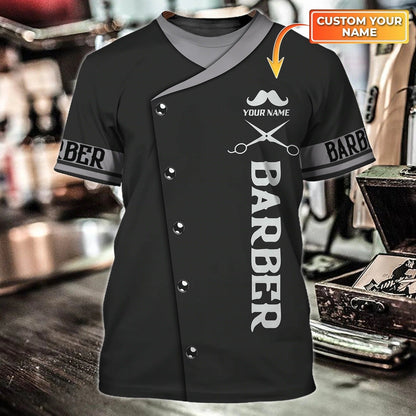 Personalized With Name 3D Full Printed Barber Shirt For Men, Don't Stop When I'm Tired, Barber Gifts TO0649