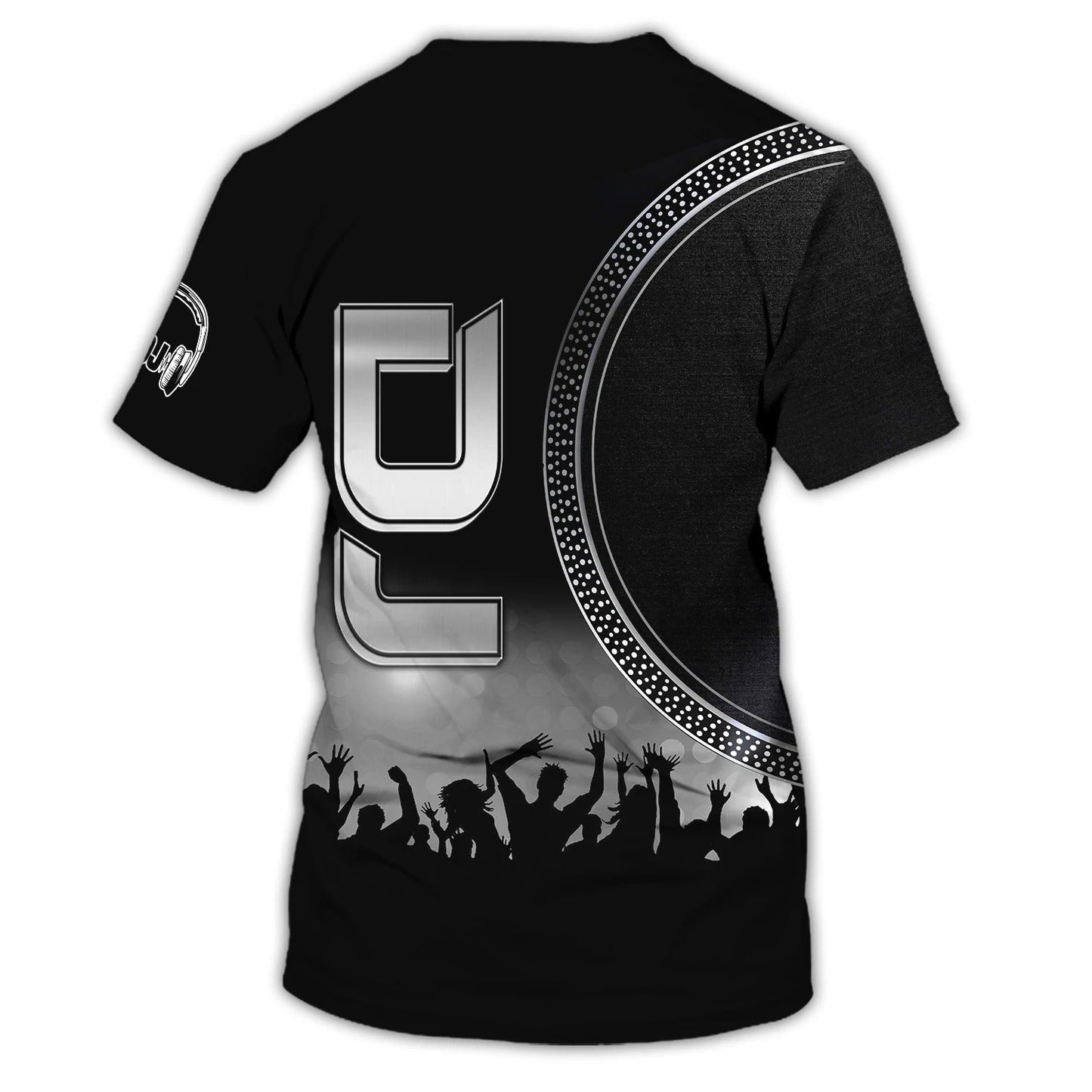 Black 3D Tshirt For Disc Jockey, Dj Man 3D All Over Print Shirts, Nonstop T Shirt, Gift To Dj Musican TO0047