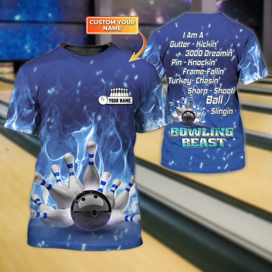 Personalized 3D All Over Printed Bowling Tshirt, Present To Bowling Lovers, Bowling Shirts TO0759