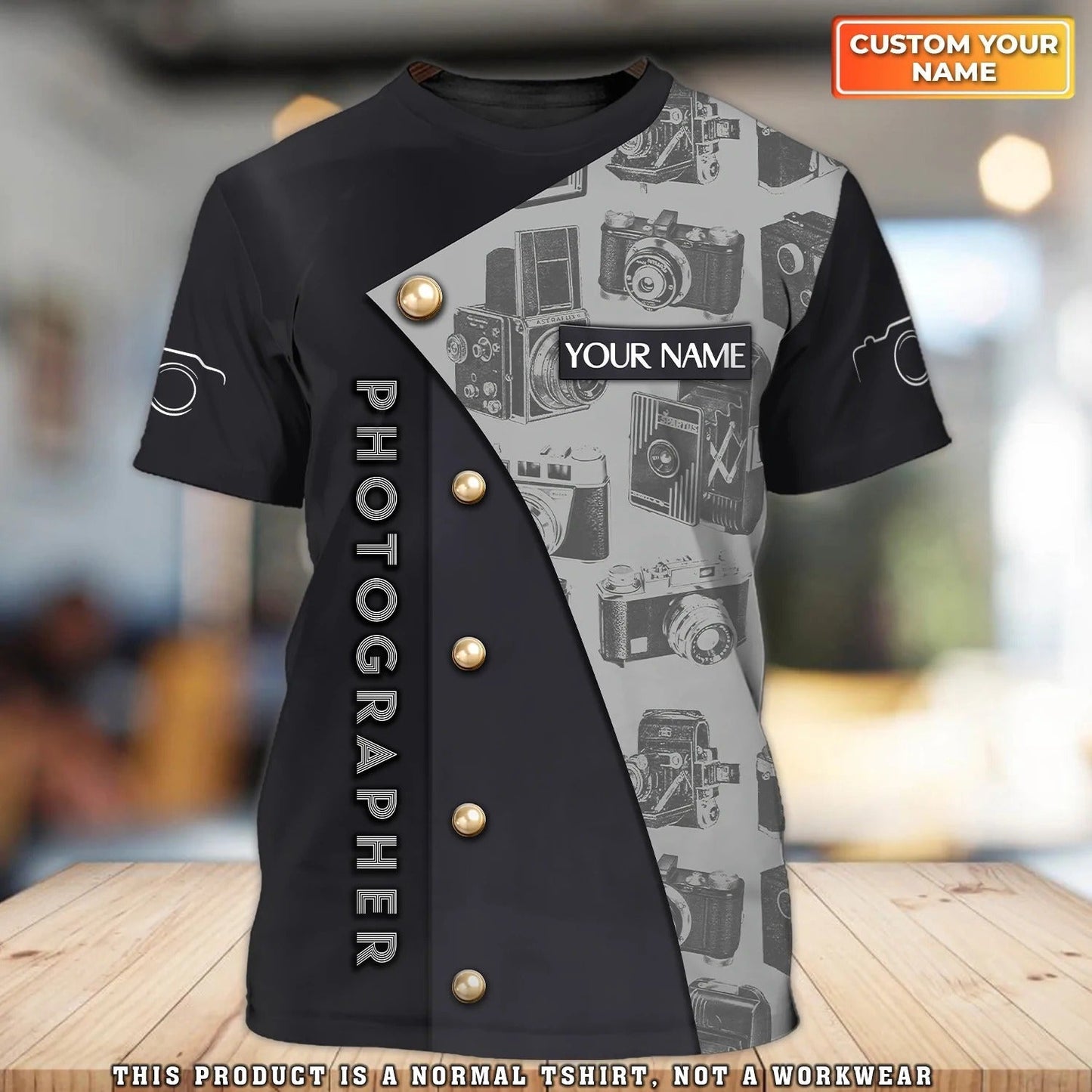 Photographer Shop Uniform, 3D T Shirt For Photographer TO2667