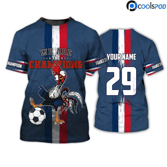 Rooster France Football 2022 Shirt, World Cup France Fan 3D T Shirt, France Fan Club Shirt TO2668
