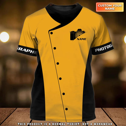 Personalized 3D Yellow Photographer Shirt Men Women, Best Gift For Photographer TO2670