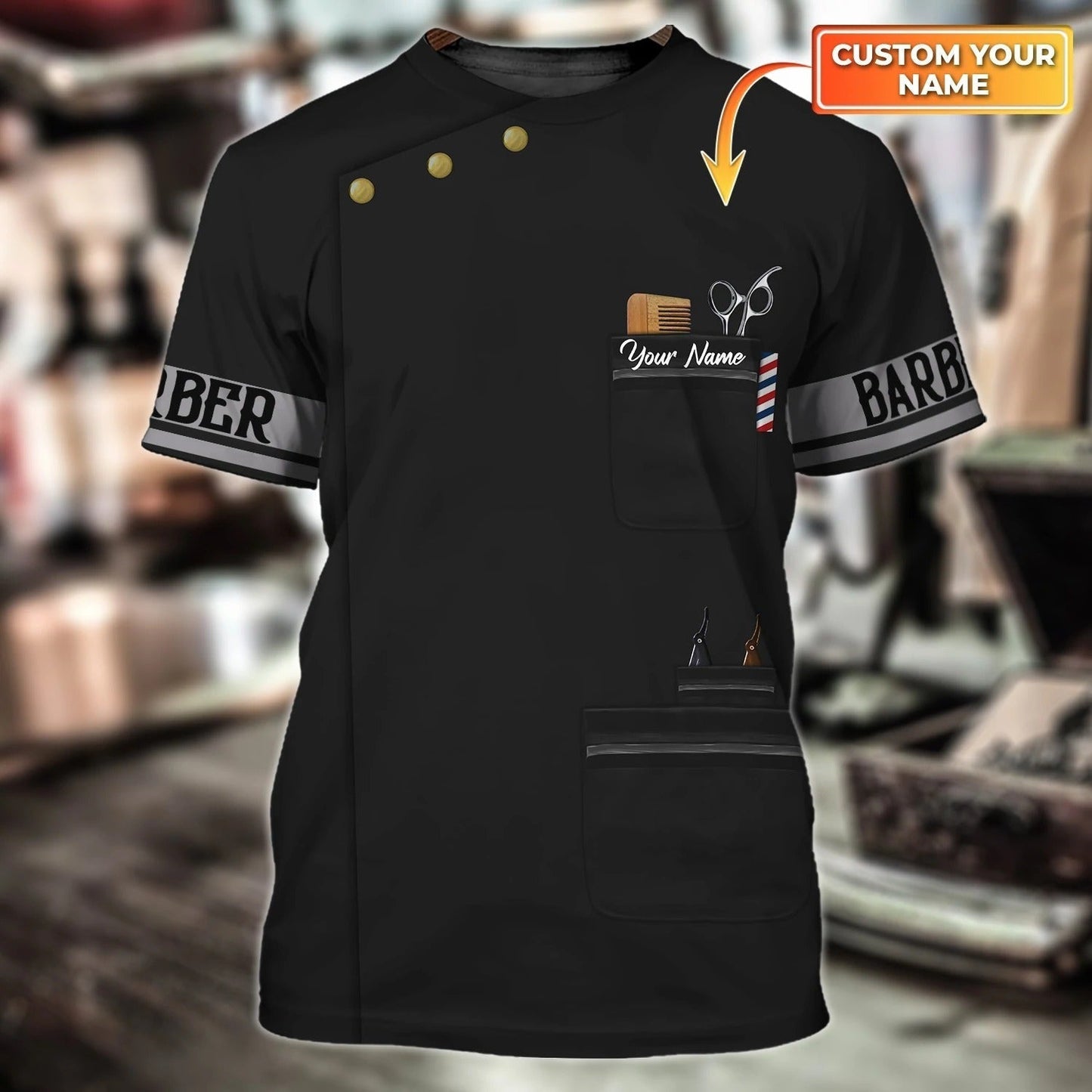 Custom Barber Shirt, 3D All Over Printed Barber Tshirt, Present To A Barber, Barber Gifts TO0017