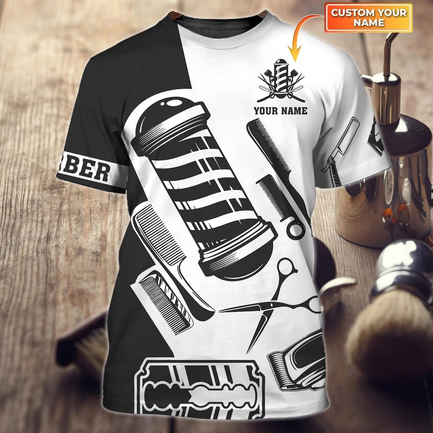 Custom Barber Shirt, 3D All Over Printed Barber Tshirt, Present To A Barber, Barber Gifts TO0017
