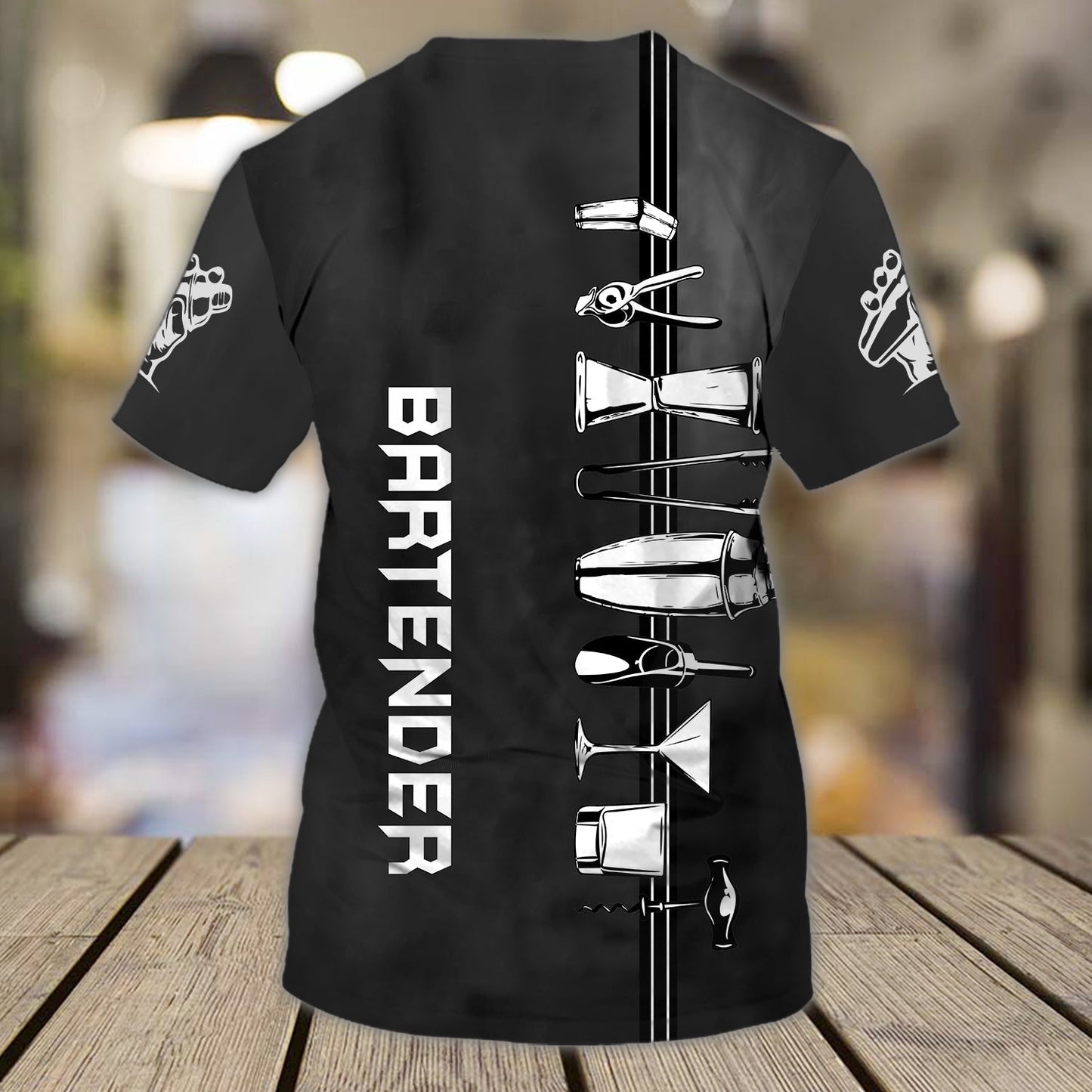 Customized Bartender Black Shirt Bartender Tool Tee Shirts Men Women Bartender Gifts TO1751