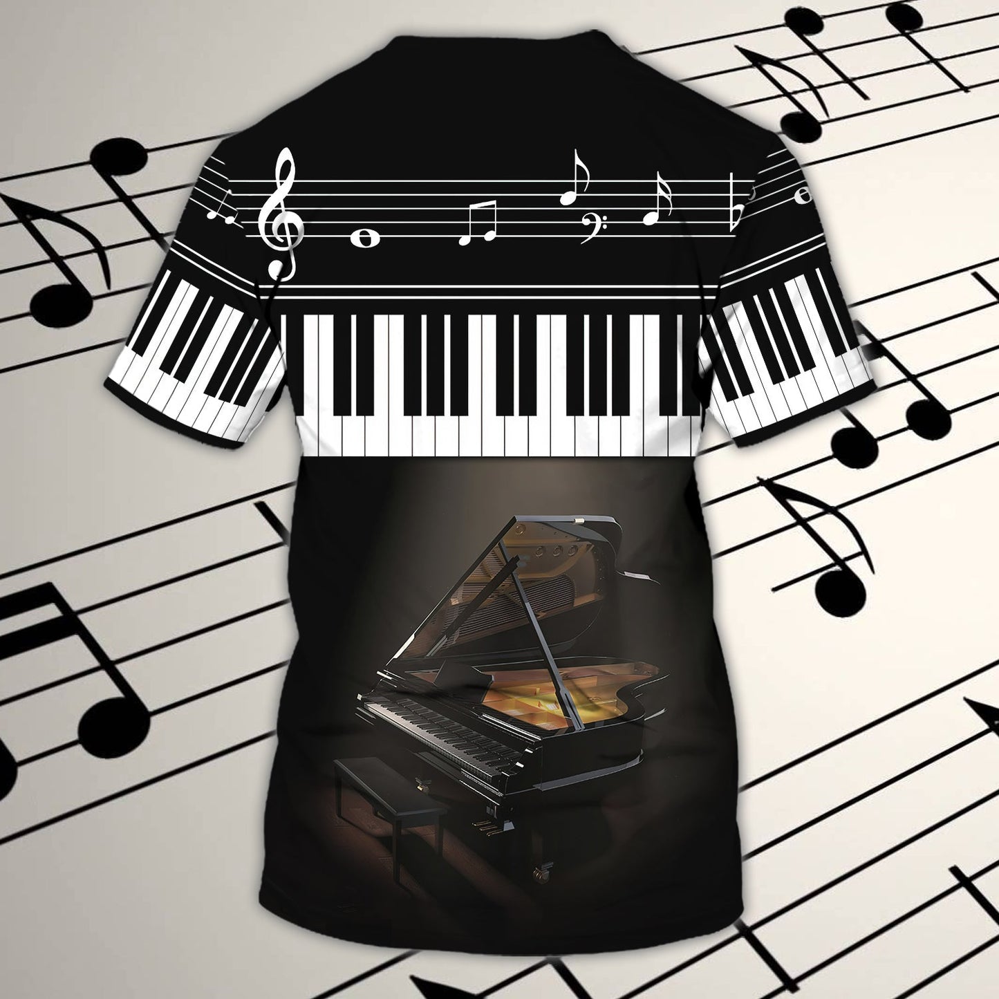 Custom With Name 3D Full Print Unisex Piano Shirt, Piano Men Shirts, Women'S Pianist T Shirt TO0731