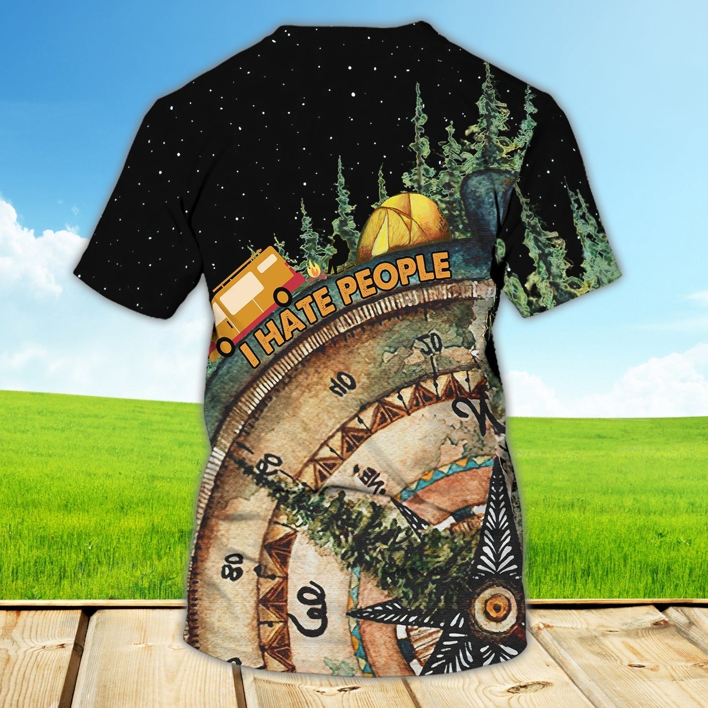 Customized Camping T Shirt For Men And Women, Unisex 3D All Over Printed Camping Shirt TO0890