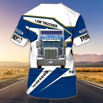 Custom Name Truck Driver T Shirt Labour Day Gift For A Trucker Man TO1702
