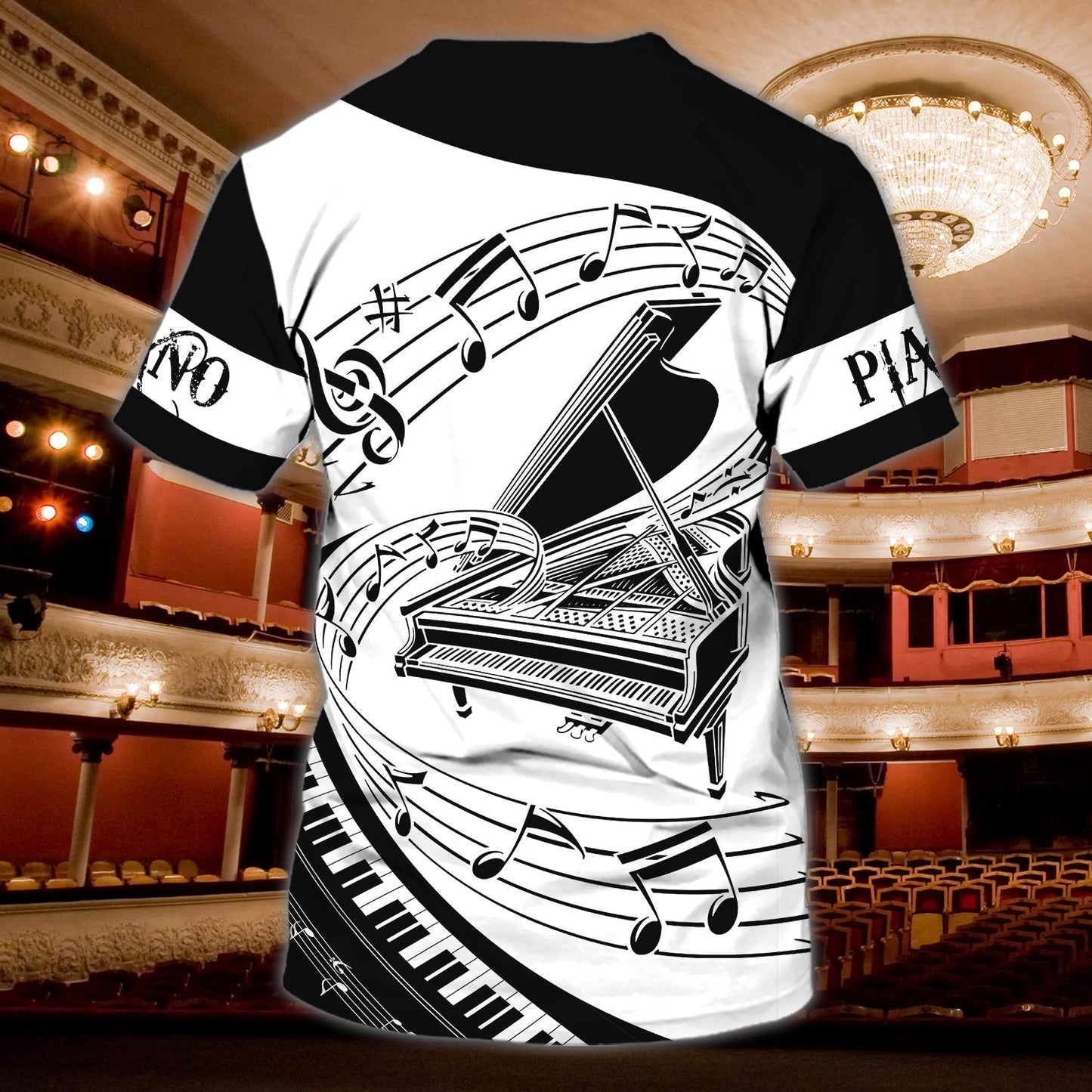 Customized 3D All Over Print Tshirt For Pianist, Present To Piano Lovers, Piano Shirt For Him, Her TO0737