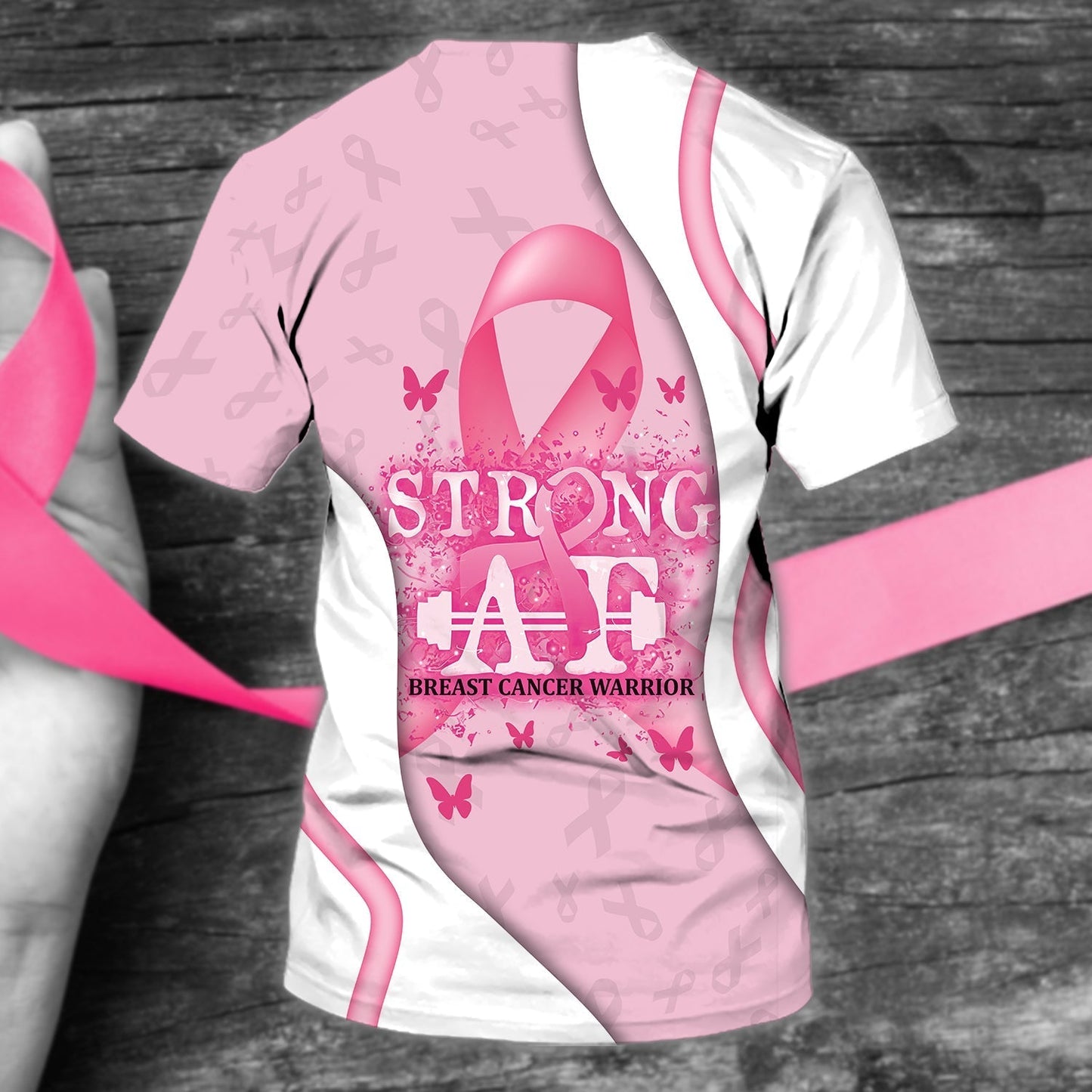 Pink Breast Cancer Awareness Shir, Personalized Name 3D T-Shirt TO2416