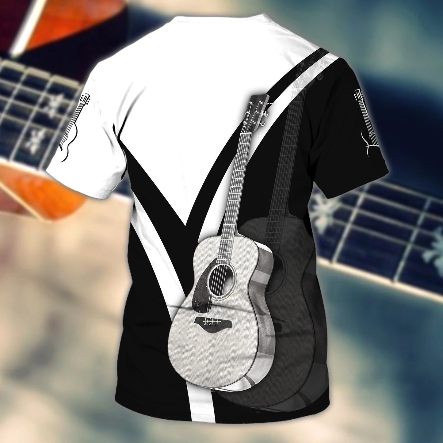 Custom 3D Full Printed Guitar Tshirt, 3D Shirt For Guitar Men, Gift To Guitarist Friends, Guitar Shirt TO0709