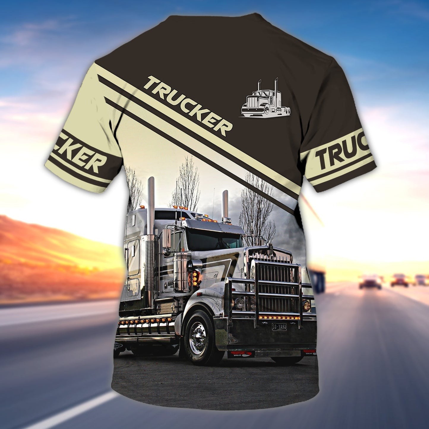Personalized Cute Truck Driver T Shirt 3D Shirt For Trucker Man Oversize Trucker Shirts TO1706