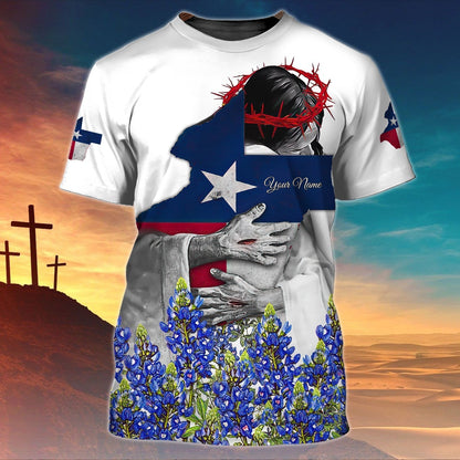 Customized God Bless Texas Bluebonnet T Shirt Texas Shirt Gift For Christian T Shirt TO1453