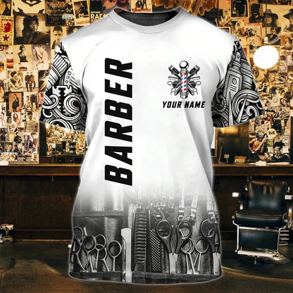 Personalized 3D All Over Print Barber Shirt, Present To A Professional Barber, Gift To A Barber Friend TO0659