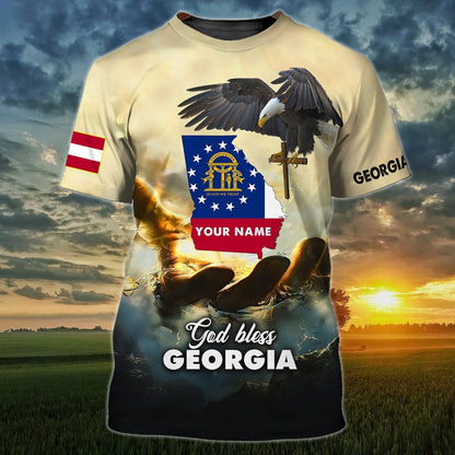 Custom Name God Bless Georgia T Shirt Georgia T Shirt Gift For Christian T Shirt TO1444