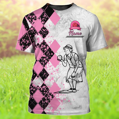 Custom Funny Lawn Bowl T Shirt Never Underestimate An Old Woman Who Plays Lawn Bowls TO1251