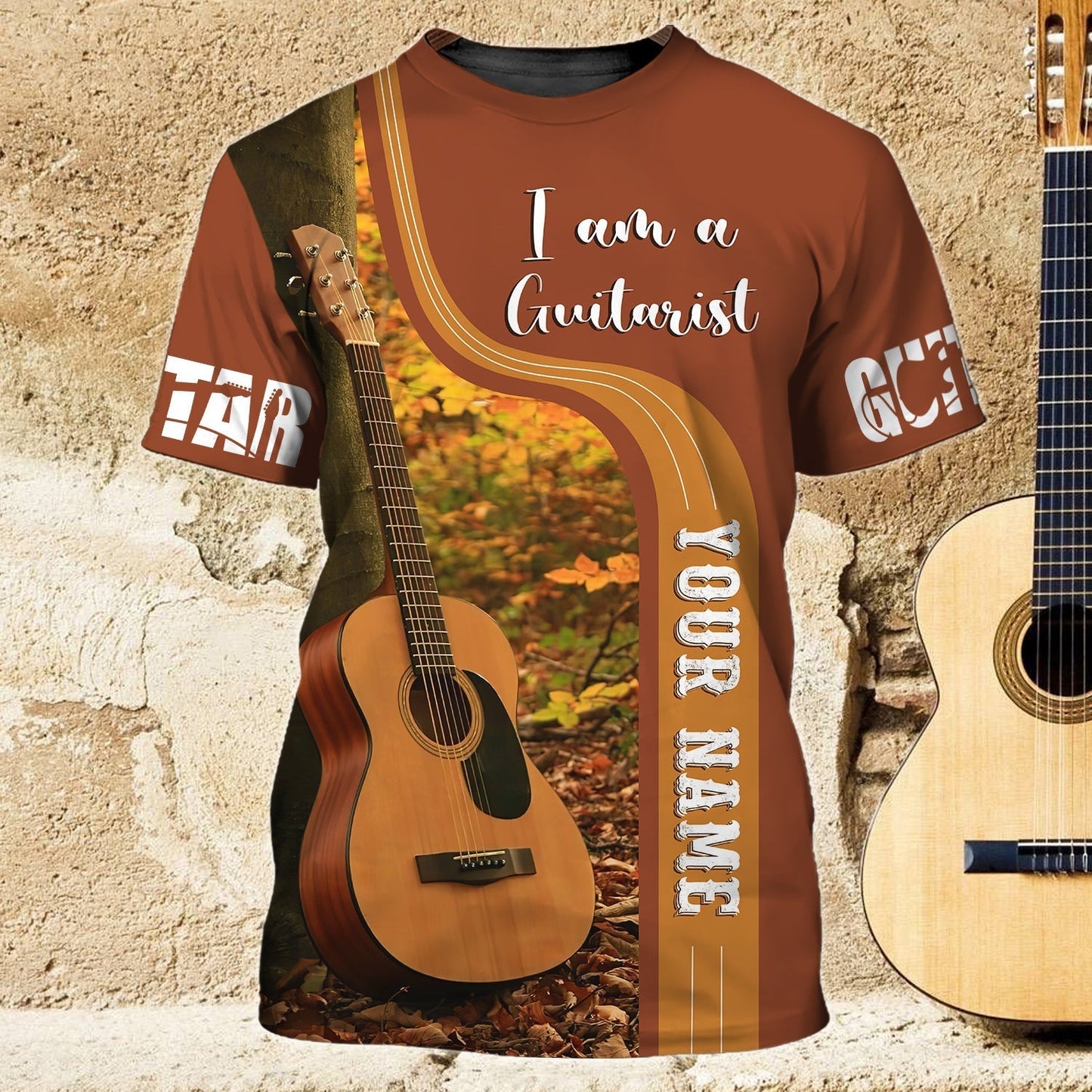 Personalized I Am A Guitarist 3D Over Print Shirt, Guitar Shirts TO0620