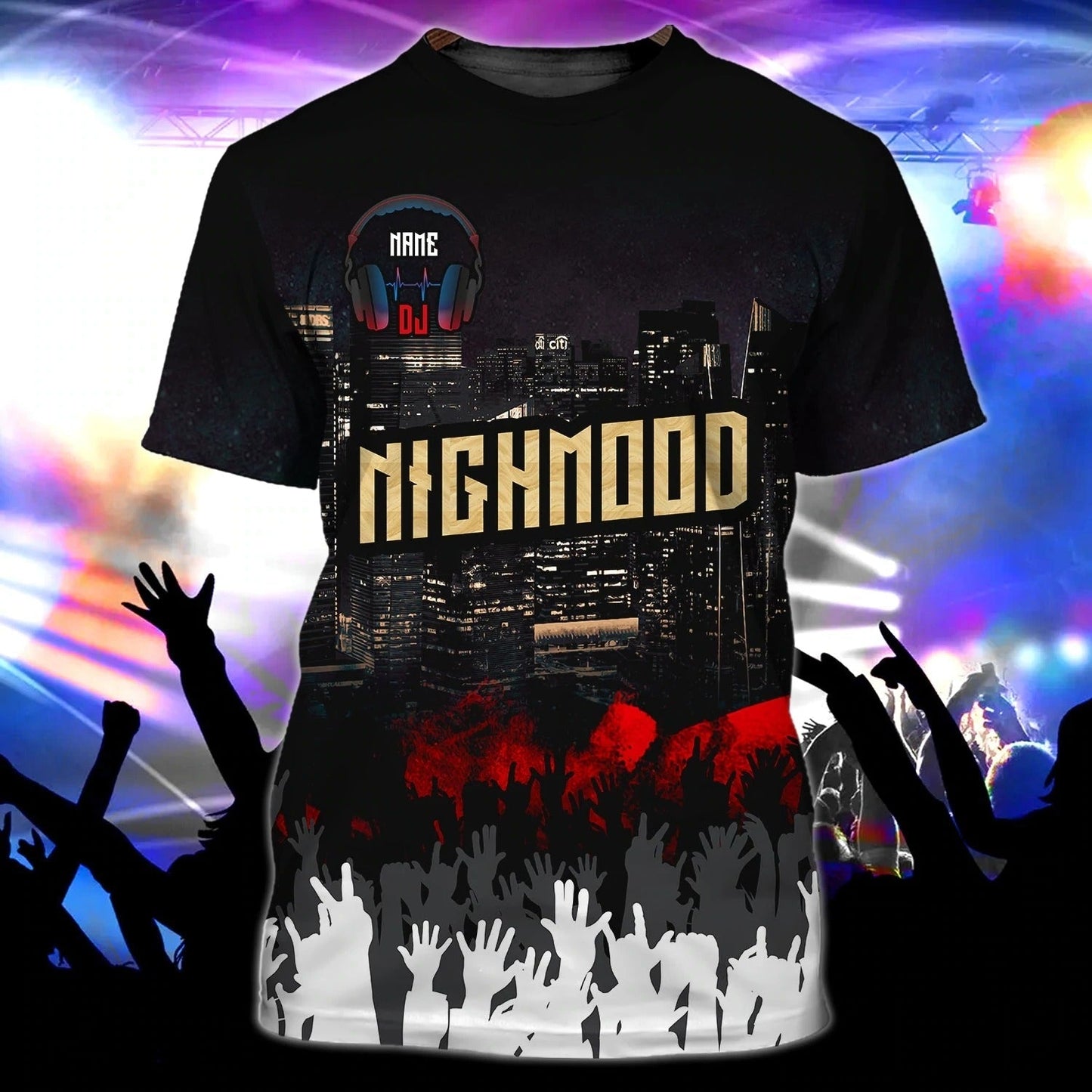 Black 3D Tshirt For Disc Jockey, Dj Man 3D All Over Print Shirts, Nonstop T Shirt, Gift To Dj Musican TO0047