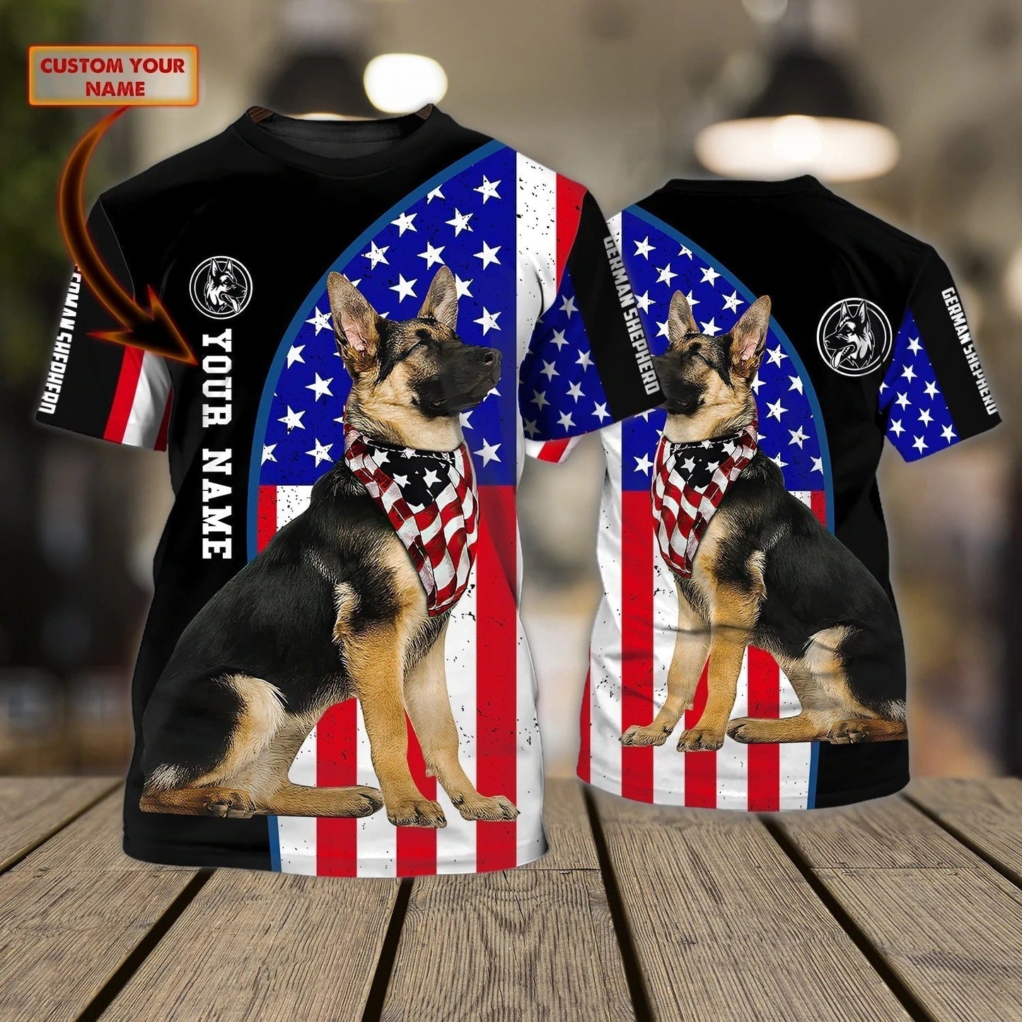 Custom With Name Tshirt For Dog Lovers, Black German Shepherd Shirts For Him Her, Black Shepherd Shirt TO0713