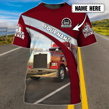 Custom Name 3D Full Print Truck On Shirt Trucker T Shirts TO1693