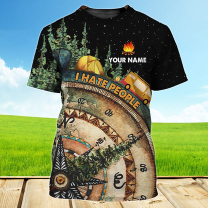 Customized Camping T Shirt For Men And Women, Unisex 3D All Over Printed Camping Shirt TO0890