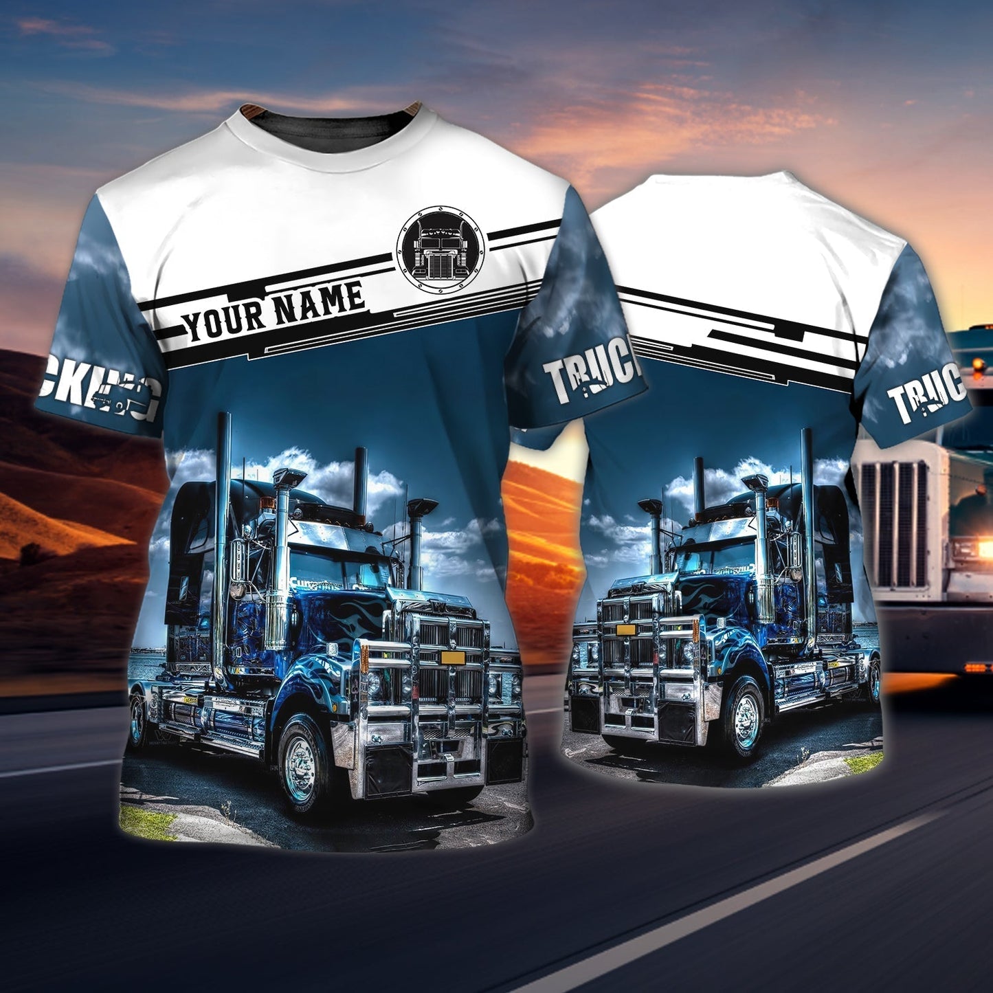 Custom 3D Trucking T Shirt Best Gift For A Trucker Sublimation Truck On Shirt TO1695