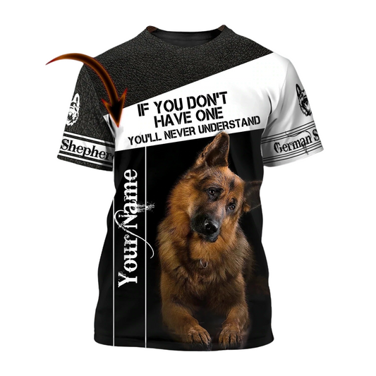 Personalized 3D Full Printed Dog In Tshirt, German Shepherd Shirts For Adult, Dog Tshirt For Him Her, Dog Lover Shirt TO0712