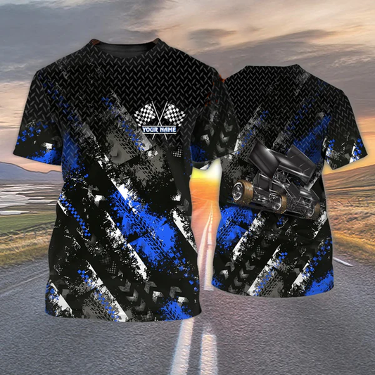 Custom With Name 3D All Over Print Dirt Track Racing T Shirt, 3D Racing Shirt For Men And Women TO0798