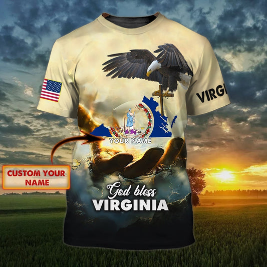 Customized God Bless Virginia T Shirt Virginia T Shirt Gift For Christian Jesus Shirt TO1441