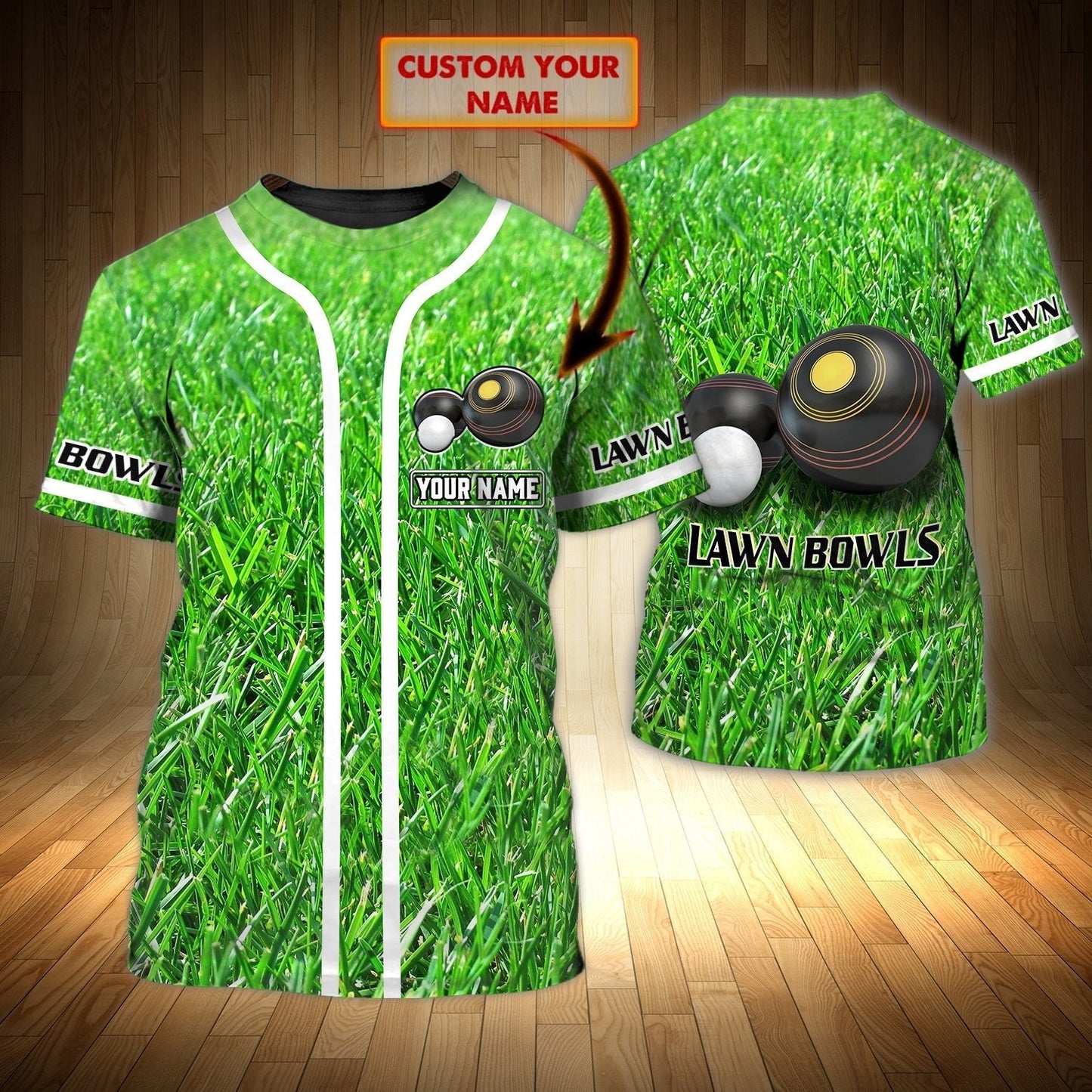 Custom With Name Lawn Bowls 3D Shirt Men Women TO1254