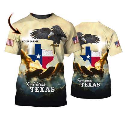 Custom God Bless Texas T Shirt Texas Shirt Gift For Christian T Shirt TO1455