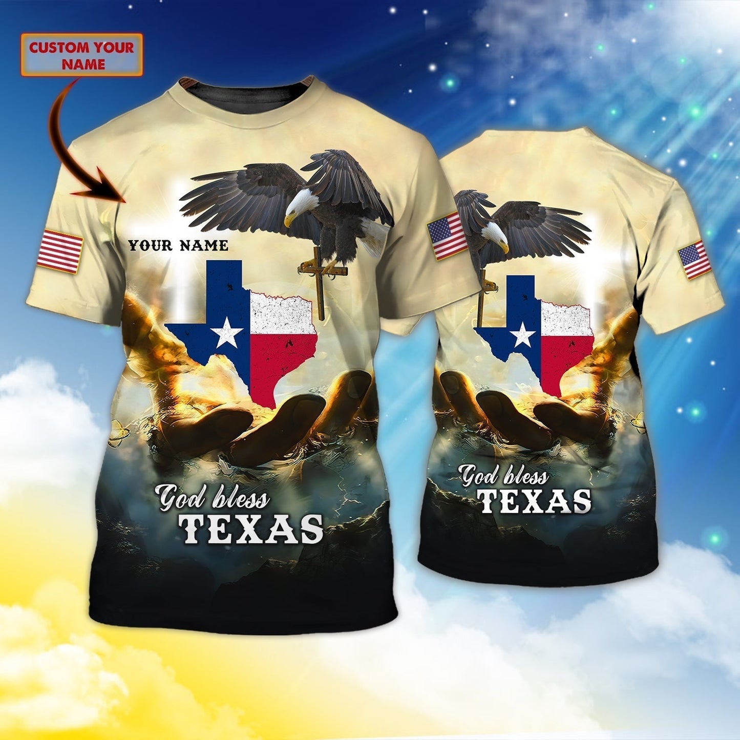 Custom God Bless Texas T Shirt Texas Shirt Gift For Christian T Shirt TO1455