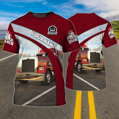 Custom Name 3D Full Print Truck On Shirt Trucker T Shirts TO1693