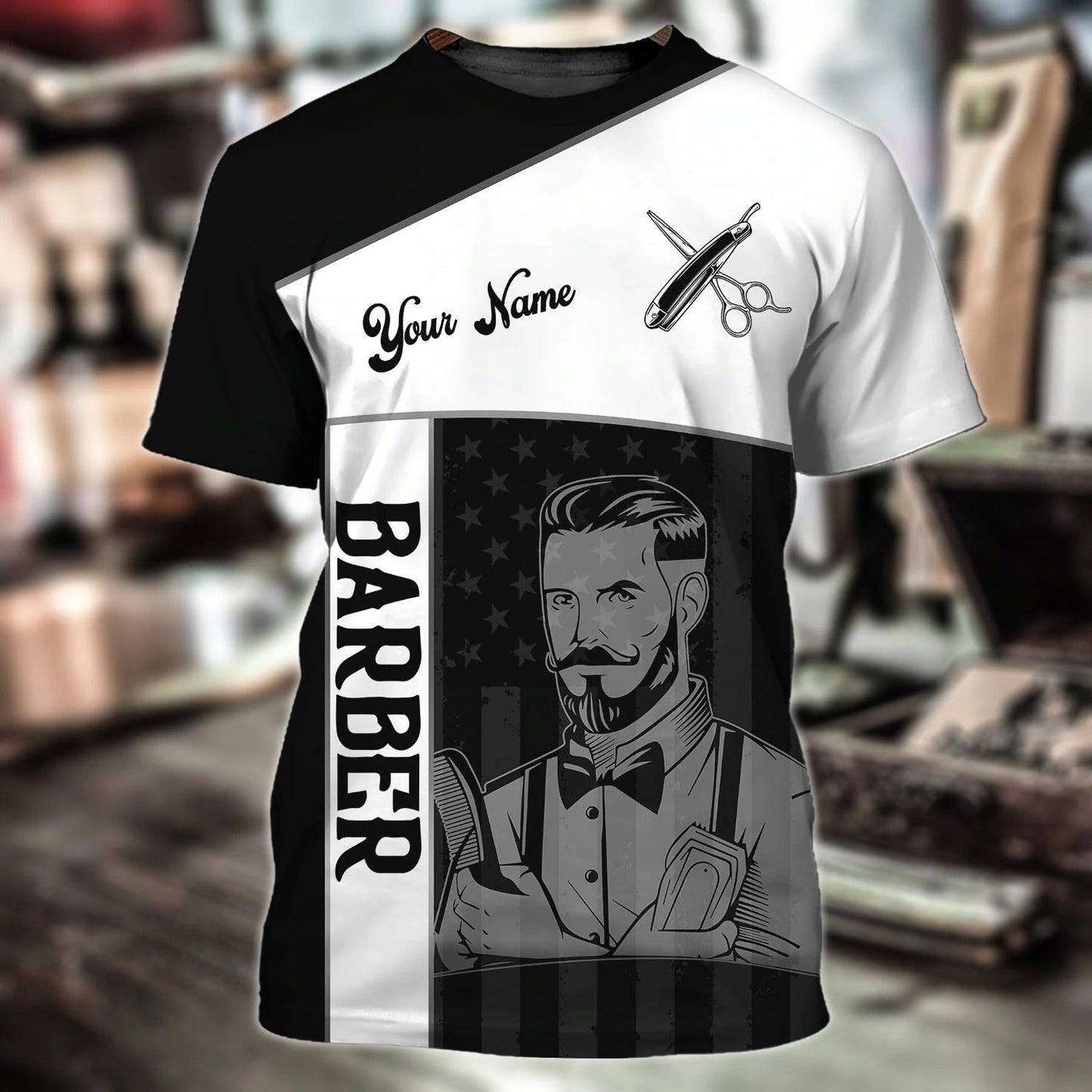 Custom With Name 3D Full Printed Barber Tshirt, Gift For Young Barber Man, Gift For A Professional Barber TO0657