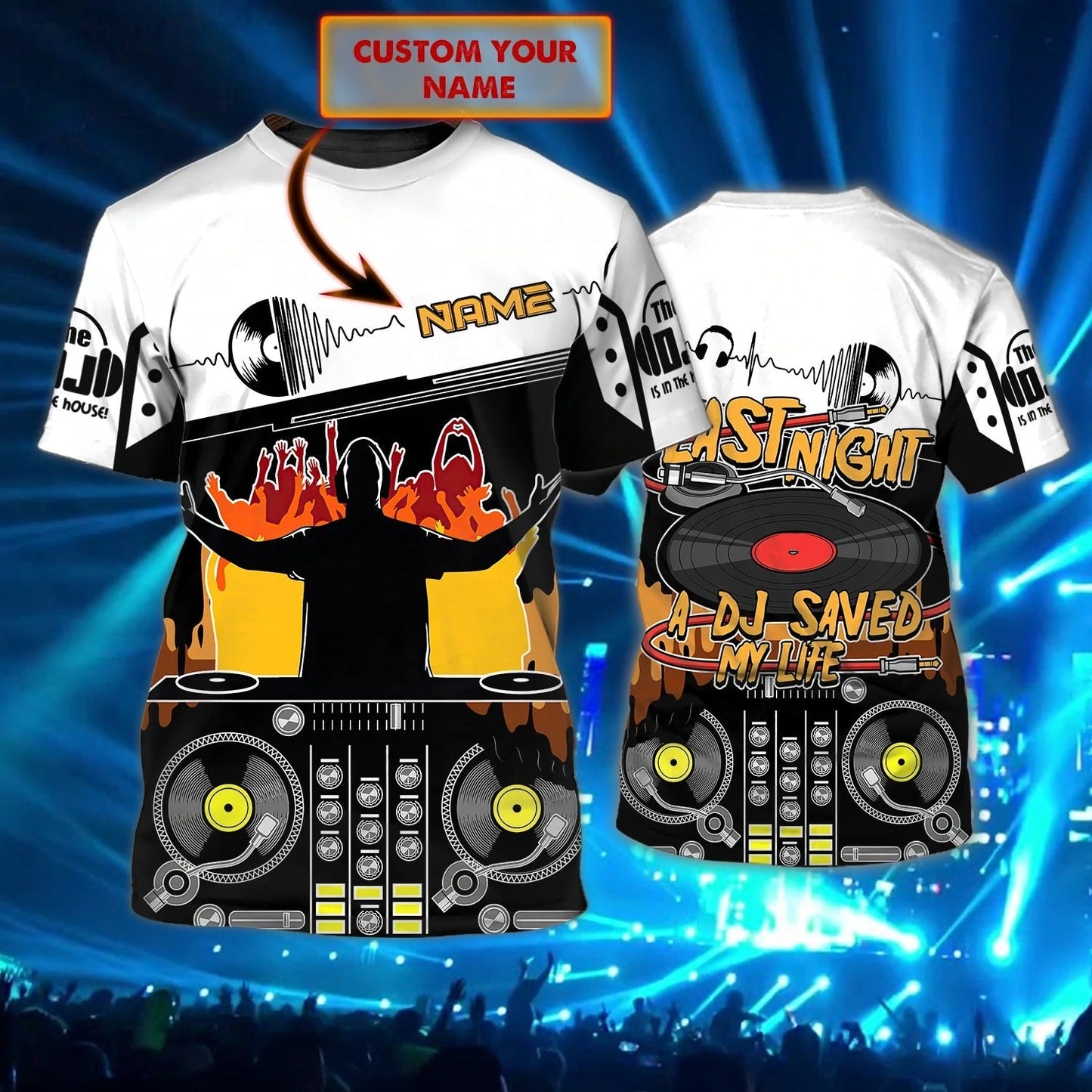 Custom With Name Awesome Dj Dad 3D Shirt, Cool Deejay Dad T Shirt, Father Day Gift To Dj Man, Dj Shirt TO0055