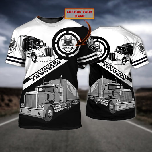 Personalized Name Truck Driver Shirt Trucker Driving Team Uniform Shirts TO1703