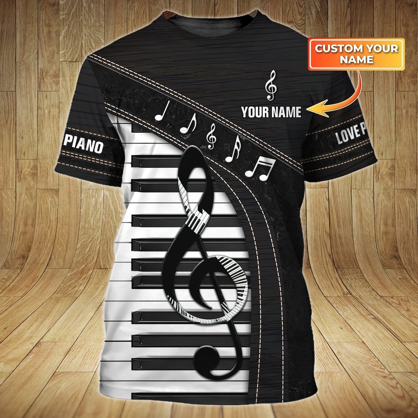 Personalized 3D All Over Printed Piano T Shirt Love Piano Shirt Men Women TO1857