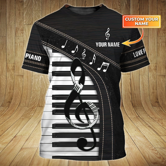 Personalized 3D All Over Printed Piano T Shirt Love Piano Shirt Men Women TO1857
