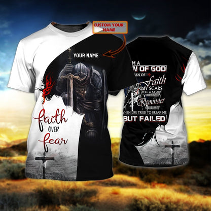 Custom Name Son Of God T Shirt Knight Templar T Shirt Gift For Christian T Shirt TO1458