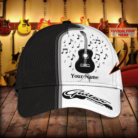 3D Classic Cap Guitar Cap3 Personalized Name Cap Lasfour CA1034