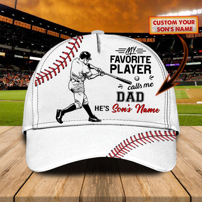 3D Classic Cap Baseball 17 Personalized Name Cap Lasfour CA0744