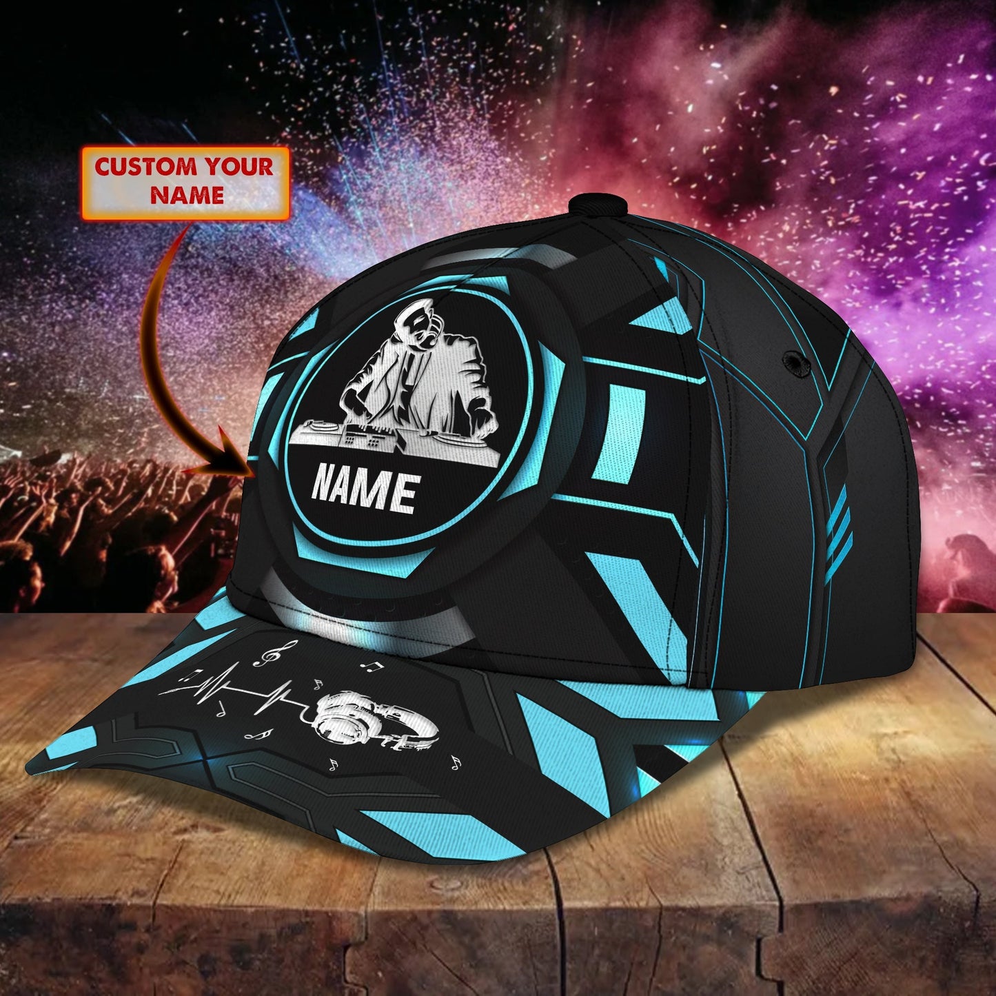 3D Classic Cap Dj6 Personalized Name Cap Lasfour CA1210