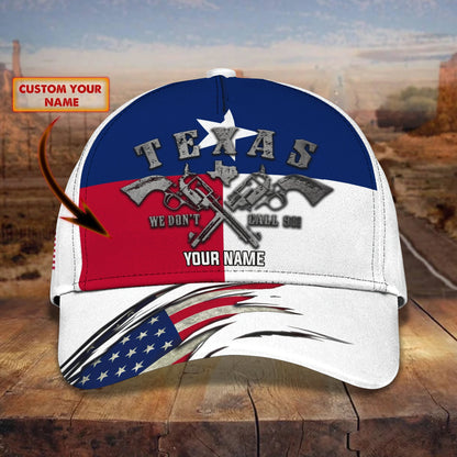 3D Classic Cap Texas9 Personalized Name Cap Lasfour CA1616