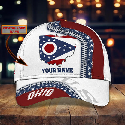 3D Classic Cap Ohio Personalized Name Cap 143 Lasfour CA1594