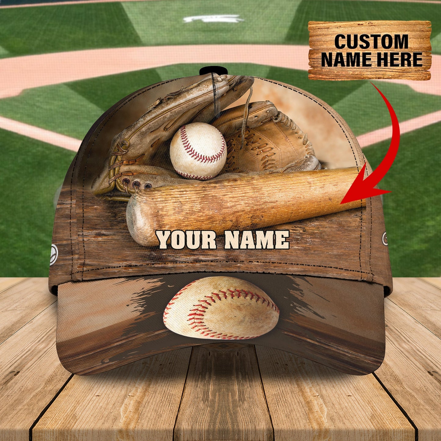 3D Classic Cap Baseball 09 Personalized Name Cap Lasfour CA0733