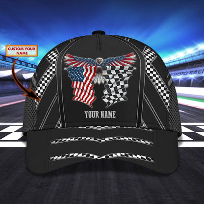 3D Classic Cap Racing Personalized Name Cap Nama9798 Lasfour CA1313